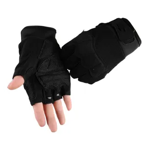 Tactical half-finger gloves for men women, anti-slip sports fitness cycling gear.