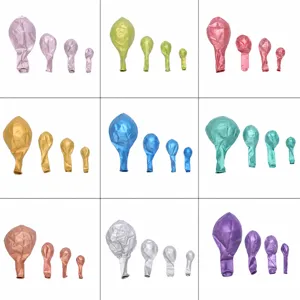 Metalen latex ballon set chroom multicolour feestdecoratie geassorteerd 5 10 12 18 inch