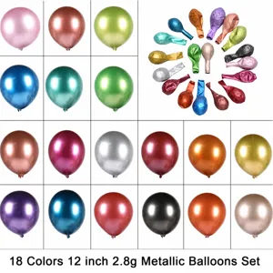 Globos de Látex Metálico Espesado Globos Cromados Brillantes Colores Surtidos Para Fiesta de Cumpleaños Decoración de Boda