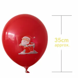 Christmas latex balloon decoration thick red Santa Claus party supplies 12 inch 35cm size