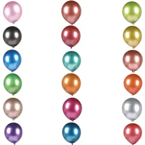 Globos de látex metálicos gruesos de 12 pulgadas set colorido para fiesta de bodas.