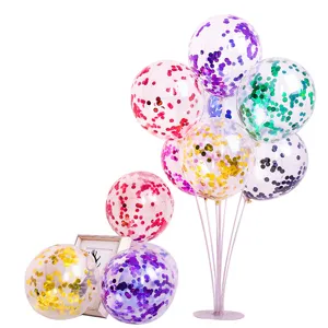 Ballons confettis transparents 12 pouces ballons en latex clair avec paillettes colorees fete