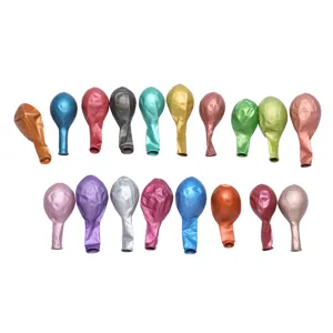 Juego de globos de látex metálico de 12 pulgadas, globos decorativos coloridos para cumpleaños.