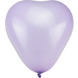 Light purple heart-shaped latex balloon for wedding party decoration and birthday celebrations.