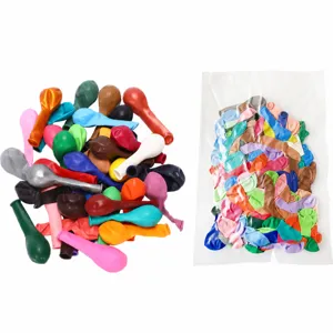 5 inch thick matte latex balloons bulk pack in assorted colors for party decoration main view