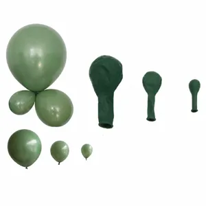 Avocado Green Latex Balloons Solid Color Round Balloons For Birthday Party Wedding Celebration Event Decoration Supplies