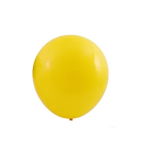 18 inch matte yellow round latex balloon for birthday party wedding decoration and event setup.