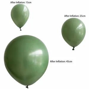 Avocado green latex balloons set in 5inch 10inch 18inch for wedding party decoration