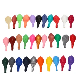 Colorful uninflated latex balloons set for birthday party wedding decoration supplies.