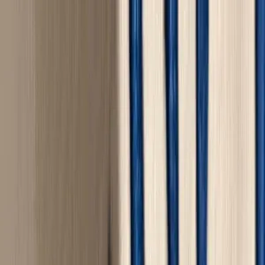 Close-up detail of stylish blue and white striped canvas fabric for tote bag design.