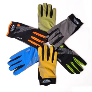 Full finger cycling gloves for men and women, breathable outdoor sports hiking bicycle gear.