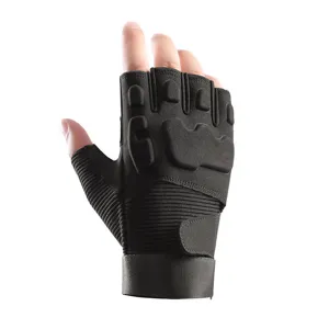 Men's tactical half-finger sports gloves for outdoor cycling, hiking, and fitness training.