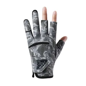 Outdoor fishing gloves summer three fingerless breathable non-slip wear-resistant camouflage men