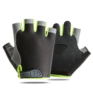 Heren Dames Halve Vinger Fietsenhandschoenen Ademend Antislip Sport Fitness Handschoenen