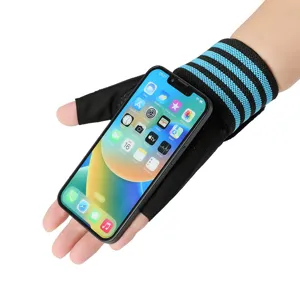 Men's cycling half-finger extended wrist support gloves for outdoor sports, fitness and fishing.