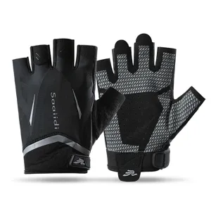 Gants de Fitness Demi-Doigts Unisexe Respirants en Soie de Glace Antidérapants pour Gym Musculation Cyclisme Sports
