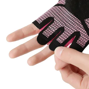 Gants de fitness sans doigts pour entraînement, en soie glacée respirante et antidérapante de sport.