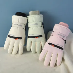 Thickened waterproof winter ski gloves, windproof warm cycling gloves for couples outdoor.