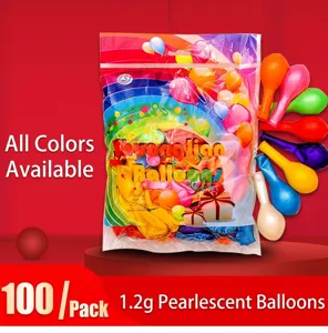 100pcs 1.2g Pearlescent Latex Balloons Colorful Wedding Birthday Party Decor Supplies