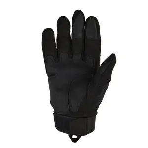 Tactical full finger gloves detail view, featuring touchscreen compatibility and anti-slip grip.