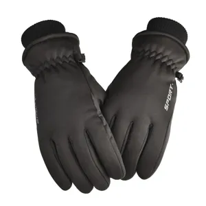Winter thermal ski gloves for men, waterproof windproof cold-weather outdoor sports cycling gear detail