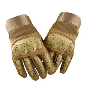Men's tactical gloves full finger hard shell outdoor sports hiking motorcycling gear detail.