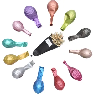 10 pulgadas globos de latex metalico perlado cromo juego de decoracion de fiesta