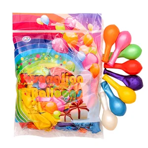 Colorful pearlescent latex balloons set for wedding party birthday decoration supplies and events.