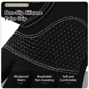 Winter touchscreen gloves fleece lined windproof thermal ski sports outdoor anti-slip main view