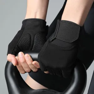 Men's gym workout fitness gloves half finger non-slip weightlifting wrist support gear