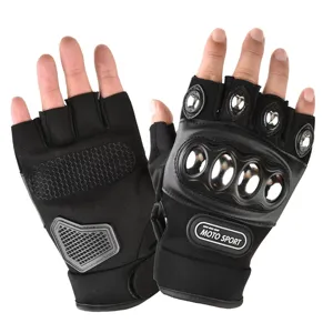 Tactical Motorcycle Riding Gloves Hard Steel Shell Half Full Finger Protective Non Slip Sports Training Gear