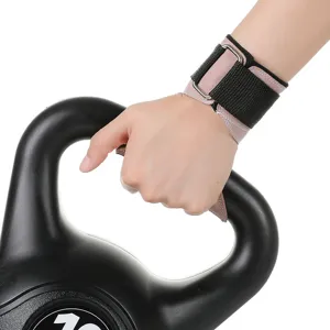 Correa de soporte de muñeca de fitness ajustable para entrenamiento de levantamiento de pesas.