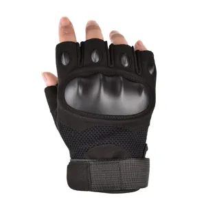 Tactical half-finger gloves with hard knuckle protection for outdoor sports, cycling and combat.