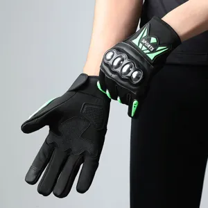 Tactical half-finger motorcycle gloves with hard metal knuckle protection and anti-slip grip.