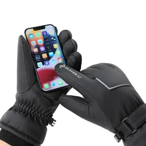 Winter Waterproof Ski Gloves Touch Screen Thermal Warm Fleece Gloves for Men Cycling