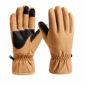 Winter warm touchscreen gloves outdoor windproof thick gloves for cycling skiing men daily wear