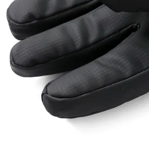 Black waterproof windproof ski gloves winter thermal outdoor cycling touchscreen gloves.