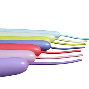 Macaron long magic balloons for birthday party decoration, colorful twisting art supply.