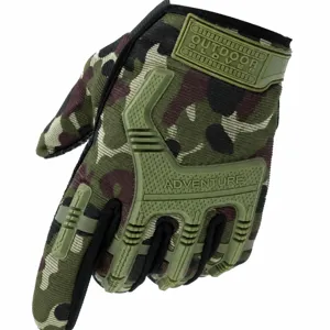 Gants tactiques de combat complets camouflage plein air résistants pour randonnée escalade