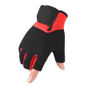 Professional half-finger workout fitness gloves with wrist support for weightlifting training.