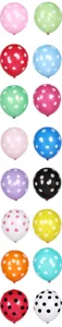 12-inch thick candy polka dot latex balloons set, colorful party wedding decoration.