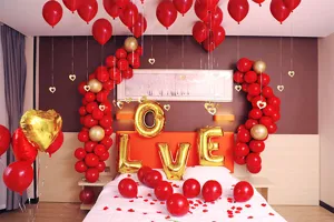 Kit de decoration de ballon de mariage pour proposition romantique, chambre et arche de fete.