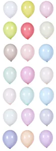 Macaron balloons detail view, 10 inch colorful latex balloons for wedding and party decor.
