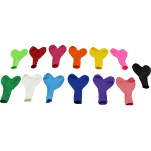 Colorful heart shaped latex balloons set for wedding party and romantic decoration.