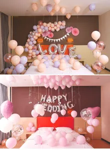 Kit de decoration de ballons de mariage proposition romantique chambre rose arche ballons