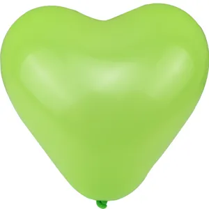 Green heart shaped latex balloon for wedding party and romantic decoration main view display