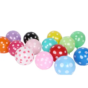 12 Inch Thickened Polka Dot Latex Balloons Colorful Set For Wedding Party Decorations