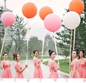 Grands ballons en latex colorés pour décoration de mariage, accessoires photo romantiques.