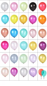 12 inch pearlescent latex balloons colorful multi pack wedding party decoration set.