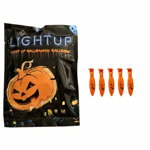 Halloween light up LED pumpkin latex balloon set for spooky party decorations and market.